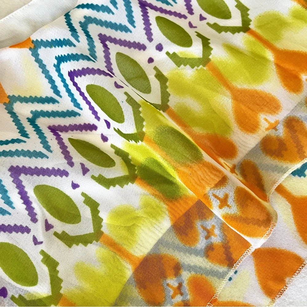 ⛔️SOLD⛔️ LAGACI Crop Top - Chiffon, Built-in Bra, Adj Straps - Sz M NWT - Picture 8 of 13